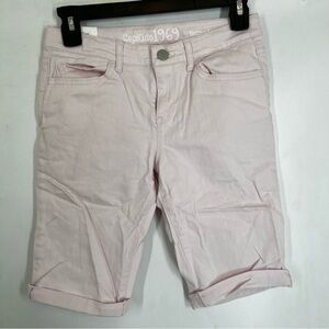 5/$25 GAP Kids girls jean shorts pink Bermuda size 14